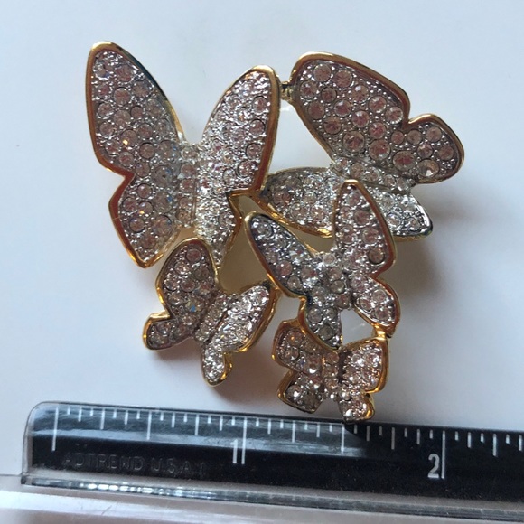 Nolan Miller 5 butterfly necklace slide 2 way EUC - Picture 5 of 9